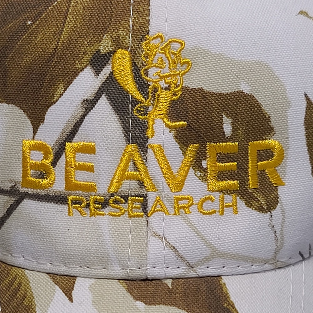 Realtree Baseball Cap Mens OSFM‎ White Camo Beaver Research Embroidered Hat